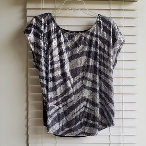 NWOT Almost Famous zebra top